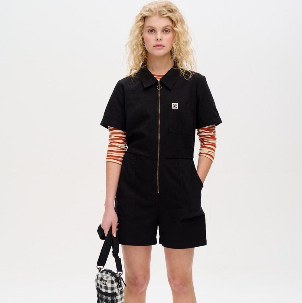 NWT Lucy and Yak Riley Jumpsuit: ORGANIC COTTON - Black